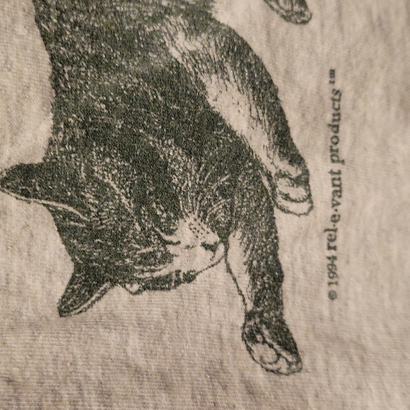 Vintage All Over Print Cat tshirt Cat lover Vintage tshirt - Picture 4 of 8